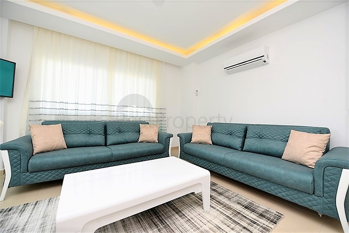 Уютная квартира 1+1 в жилом комплексе с богатой инфраструктурой в Авсалларе