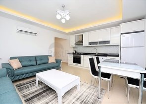 Уютная квартира 1+1 в жилом комплексе с богатой инфраструктурой в Авсалларе