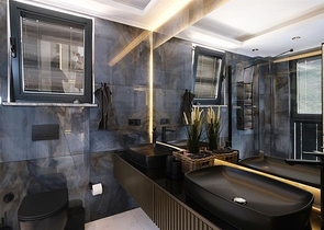 Современная вилла с панорамным видом на море в Аланье