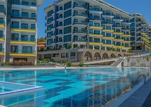 Современная квартира 1+1 с видом на море всего в 100 метрах от пляжа