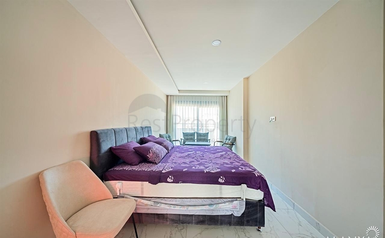 Просторная меблированная квартира 3+1 в современном жилом комплексе в Авсалларе