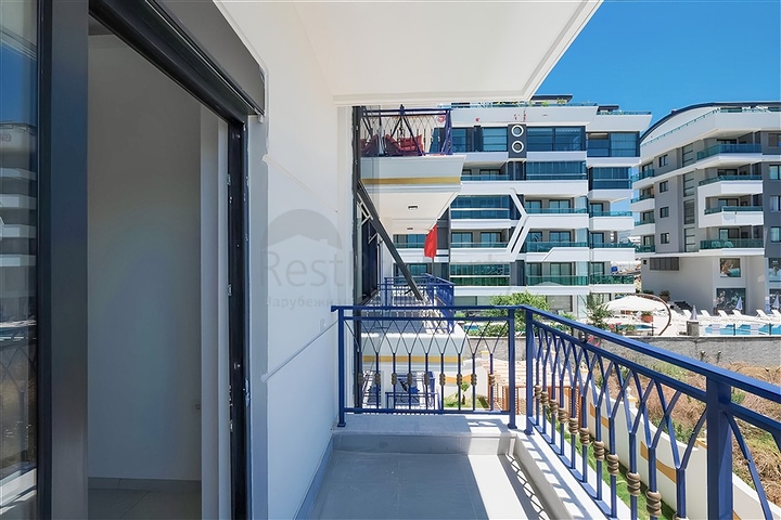 Просторная квартира с видом на море в живописном районе Аланьи