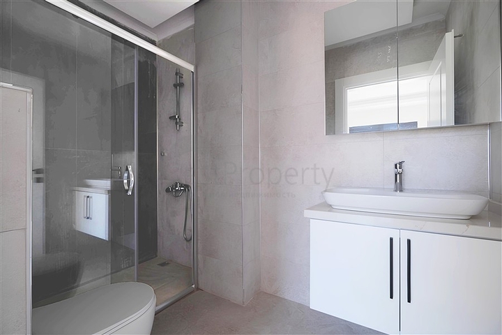 Просторная квартира с видом на море в живописном районе Аланьи