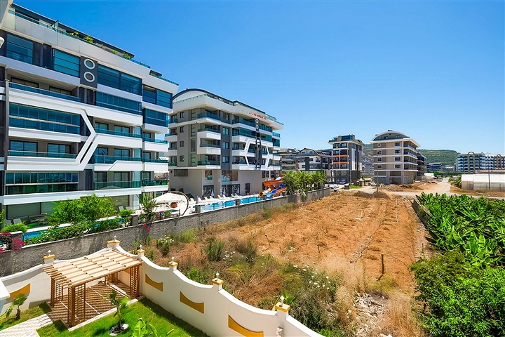 Просторная квартира с видом на море в живописном районе Аланьи