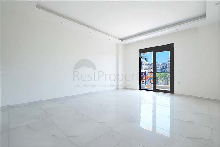 Просторная квартира с видом на море в живописном районе Аланьи