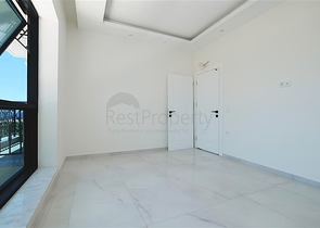 Просторная квартира с видом на море в живописном районе Аланьи