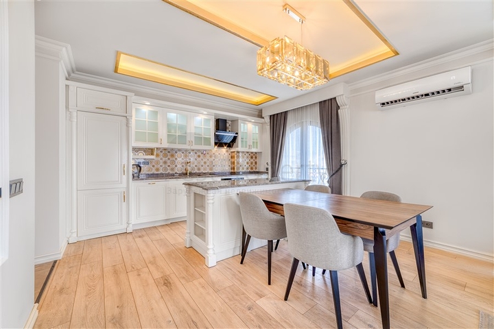 Просторная квартира с видом на море в одном из самых лучших комплексах Аланьи