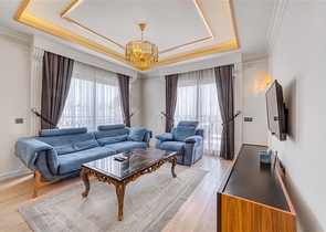 Просторная квартира с видом на море в одном из самых лучших комплексах Аланьи