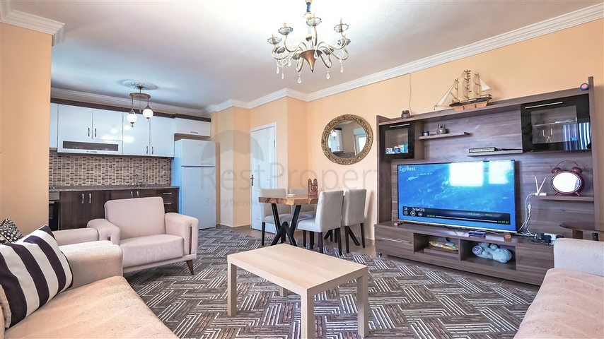 Уютная квартира 2+1 с видом на море в благоустроенном районе Авсаллар