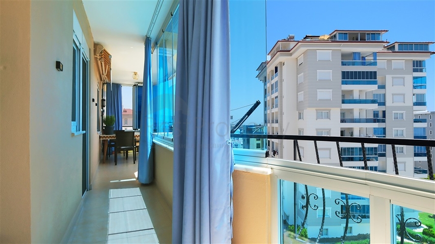 Уютная квартира 2+1 с видом на море в благоустроенном районе Авсаллар