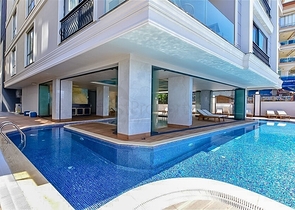 Роскошный пентхаус 4+1 с панорамным видом на море в центре Аланьи