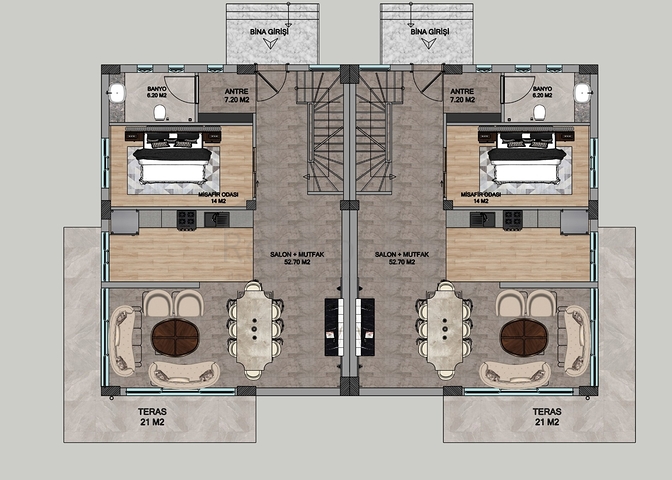 На продажу предлагаются Виллы планировки 4+1 в районе Дошемеалты - Анталия 