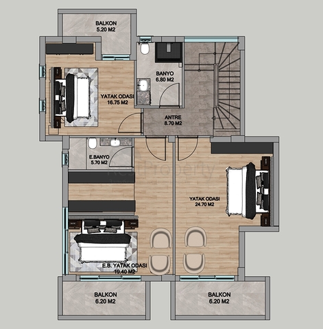 На продажу предлагаются Виллы планировки 4+1 в районе Дошемеалты - Анталия 