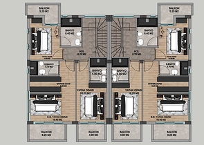 На продажу предлагаются Виллы планировки 4+1 в районе Дошемеалты - Анталия 
