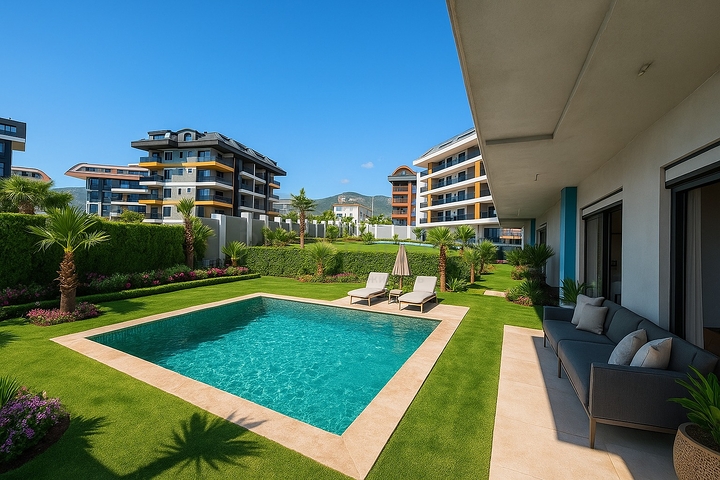 MOYE Oba Residence — дуплекс с собственным бассейном в престижном районе Оба, Алания