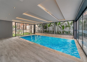 Современная квартира 1+1 в новом комплексе в Махмутларе всего 350 м от моря