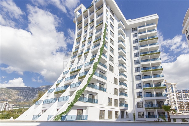 Современная квартира 1+1 в новом комплексе с бассейном и спа-зоной в Махмутларе