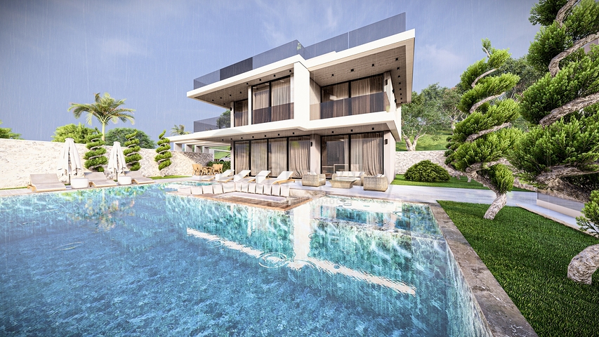 Вилла 5+1 в районе Фетхие  Вилла 5+1 в районе Фетхие