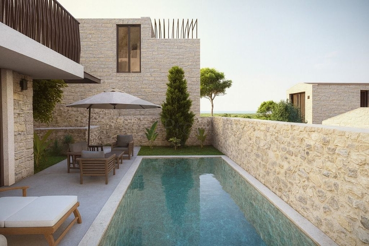 Уединённая вилла с личным бассейном в Калкане