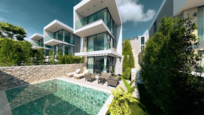 Уединённая вилла с личным бассейном в Калкане