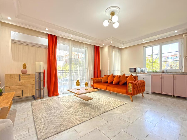 Современные апартаменты с двумя спальнями рядом с морем в районе Оба только на длительный срок