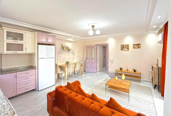 Современные апартаменты с двумя спальнями рядом с морем в районе Оба только на длительный срок