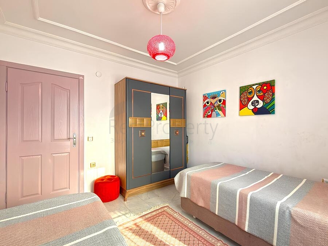 Современные апартаменты с двумя спальнями рядом с морем в районе Оба только на длительный срок