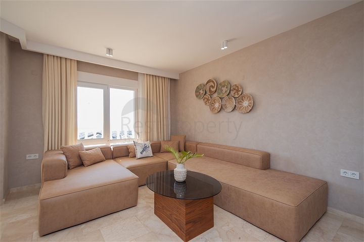 Пентхаус 3+1 с панорамным видом на море в Бекташ, Аланья