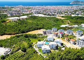 Квартира 2+1 с мебелью в зелёном районе Оба