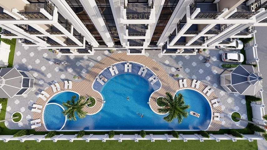 Квартира 1+1 в современном комплексе в Авсалларе