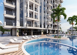 Квартира 1+1 в современном комплексе в Авсалларе