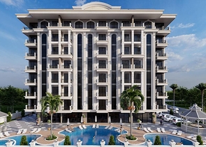 Квартира 1+1 в современном комплексе в Авсалларе