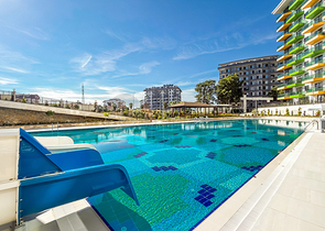 Светлая квартира 1+1 в комплексе с развитой инфраструктурой