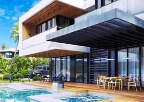 Двухэтажная вилла с видом на море в районе Бекташ