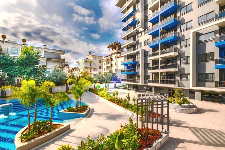 Квартира 1+1 в современном комплексе рядом с пляжем Клеопатра