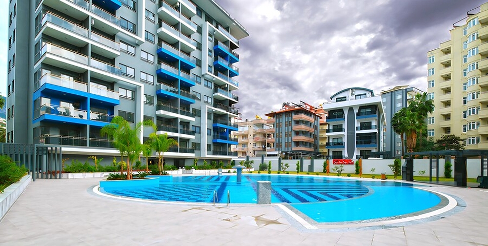 Квартира 2+1 в новом комплексе рядом с пляжем Клеопатра