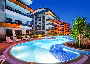 Пентхаус 6+1 с террасами в районе Оба