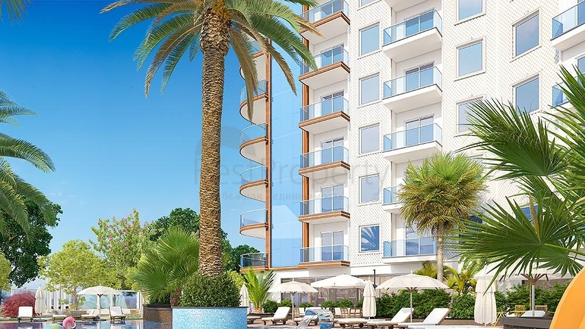 Современная двухкомнатная квартира 1+1 в Махмутларе