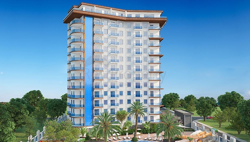 Современная двухкомнатная квартира 1+1 в Махмутларе