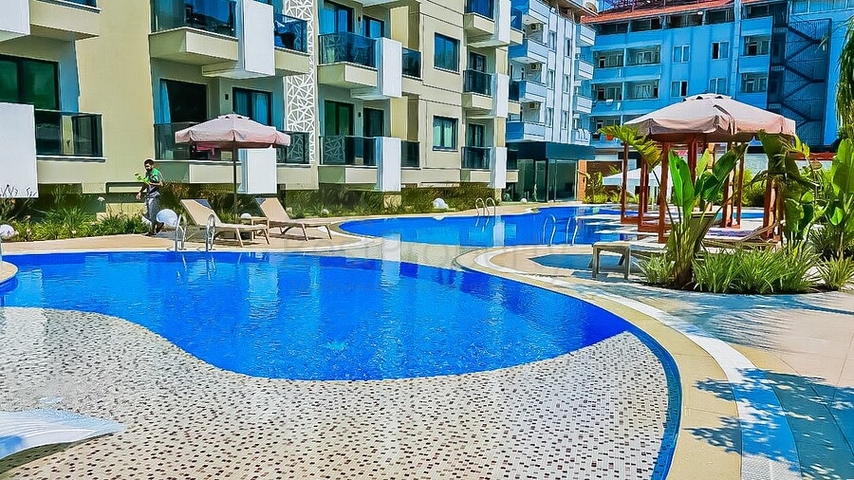 Двухкомнатная квартира 2+1 в центральной части Аланьи рядом с городской инфраструктурой