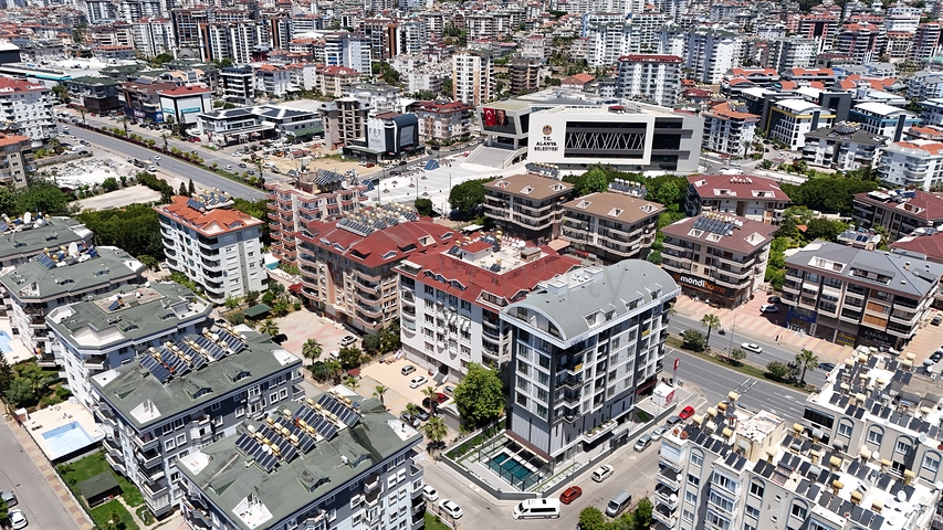 Двухкомнатная квартира 1+1 в современном доме района Оба