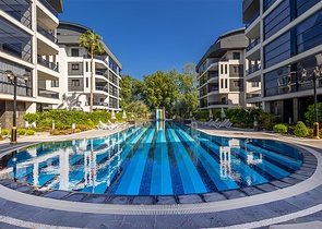 Двухкомнатная квартира 1+1 в современном жилом комплексе района Оба