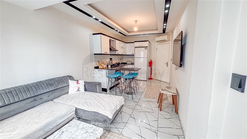 Двухкомнатная квартира 1+1 в центре Аланьи рядом с городской инфраструктурой