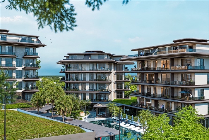 Современные квартиры в новом жилом проекте в районе Кестель