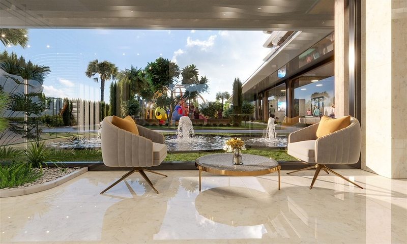 Современная квартира 1+1 в благоустроенном жилом проекте в районе Авсаллар