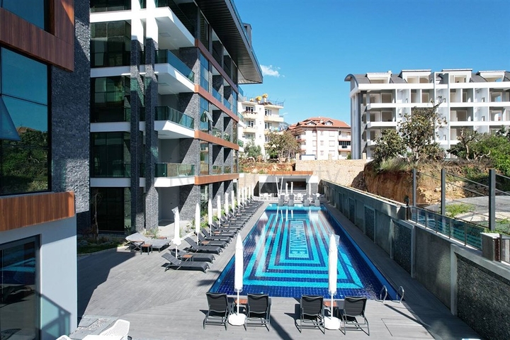 Уютная квартира 1+1 в современном жилом комплексе района Оба