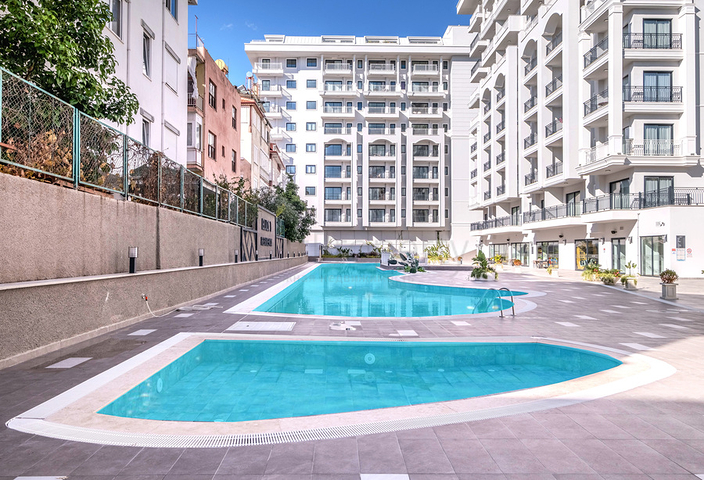 Современная квартира 1+1 в новом жилом комплексе района Клеопатра