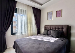 Уютная квартира 1+1 в современном доме в Махмутларе