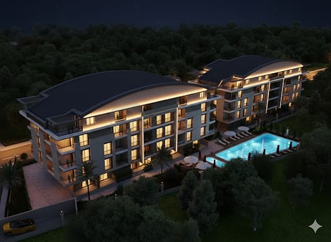 Предлагаются квартиры в комплексе планировки 1+1 ,2+1 и 3+1 дуплексы в районе Коньяалты - Анталия