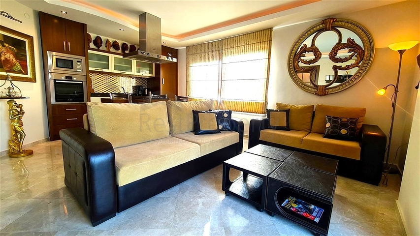 Квартира 2+1 с бассейнами и инфраструктурой комплекса в районе Кестель